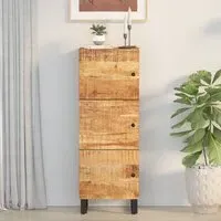 Beril Highboard with 3 Doors - Light Brown, Mango Wood