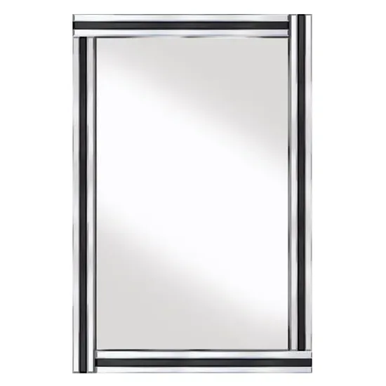 Berit Triple Bar Wall Mirror - Black, Silver