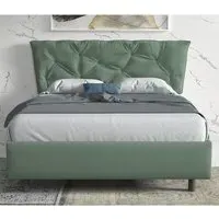 Berkeley King Size Bed Frame - Sage Green, Fabric