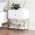 Berlin Bedside Cabinet with Drawer - White, MDF