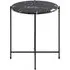 Berlin Small Round Side Table - Black, Marble