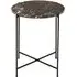 Berlin Small Round Side Table - Brown, Marble