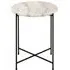 Berlin Small Round Side Table - White, Marble