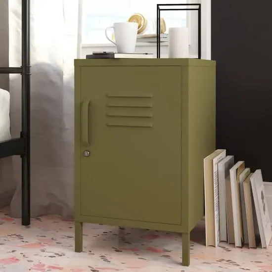 Berlin Storage Cabinet - Olive Green, Metal