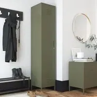 Berlin Tall Storage Cabinet - Green, Metal