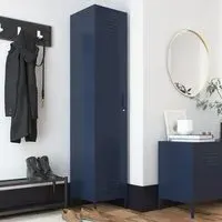 Berlin Tall Storage Cabinet - Navy, Metal