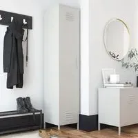 Berlin Tall Storage Cabinet - Taupe, Metal