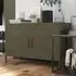Berlin Wide Storage Cabinet - Green, Metal