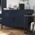 Berlin Wide Storage Cabinet - Navy, Metal