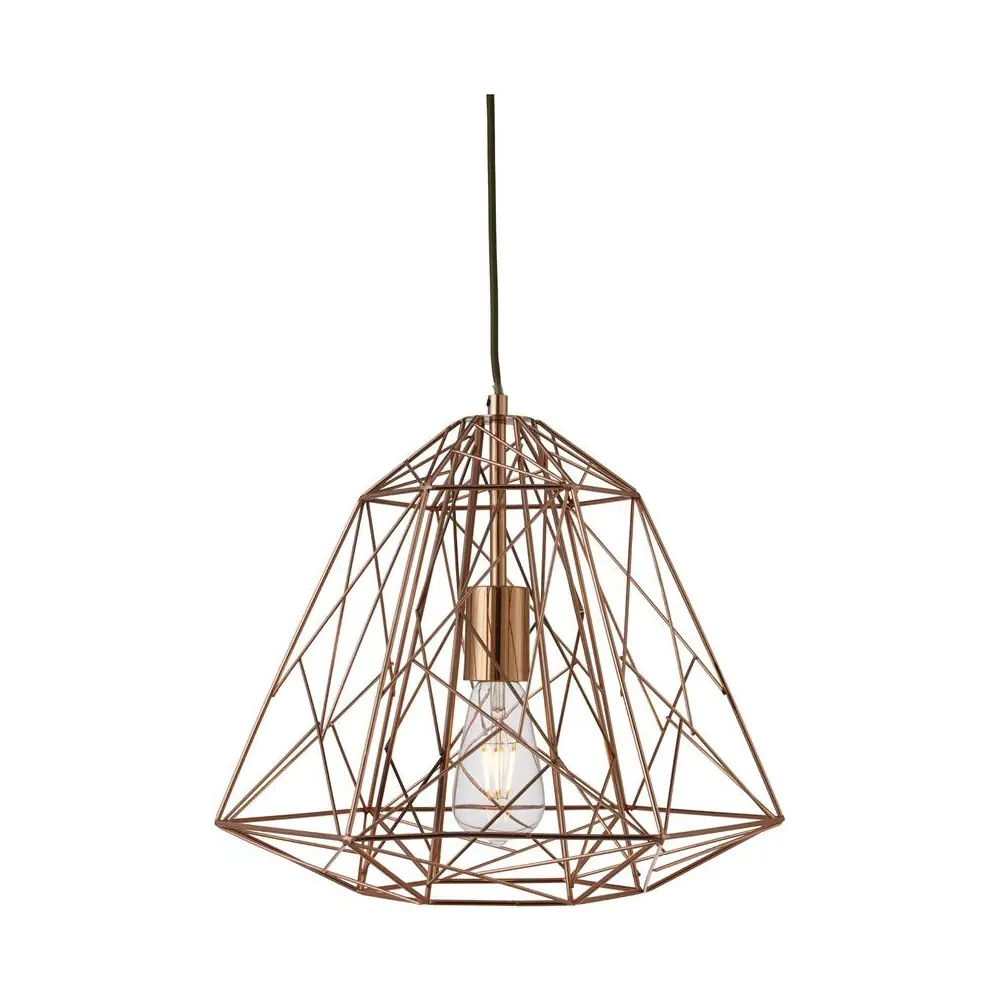 Bern Geometric Cage Ceiling Pendant Light - Copper product