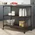 Bernalillo Kitchen Trolley with 3 Shelves - Brown, Wood