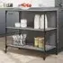Bernalillo Kitchen Trolley with 3 Shelves - Grey, Wood