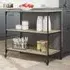 Bernalillo Kitchen Trolley with 3 Shelves - Sonoma Oak, Wood