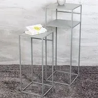 Bernalillo Nest of 2 Tables - Grey, Metal