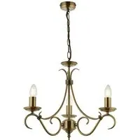 Bernice 3 Lights Ceiling Pendant Light - Antique Brass, Steel
