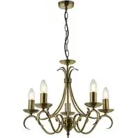 Bernice 5 Lights Ceiling Pendant Light - Antique Brass, Steel