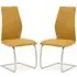 Bernie Dining Chairs with Chrome Frame - Pumpkin, Faux Leather
