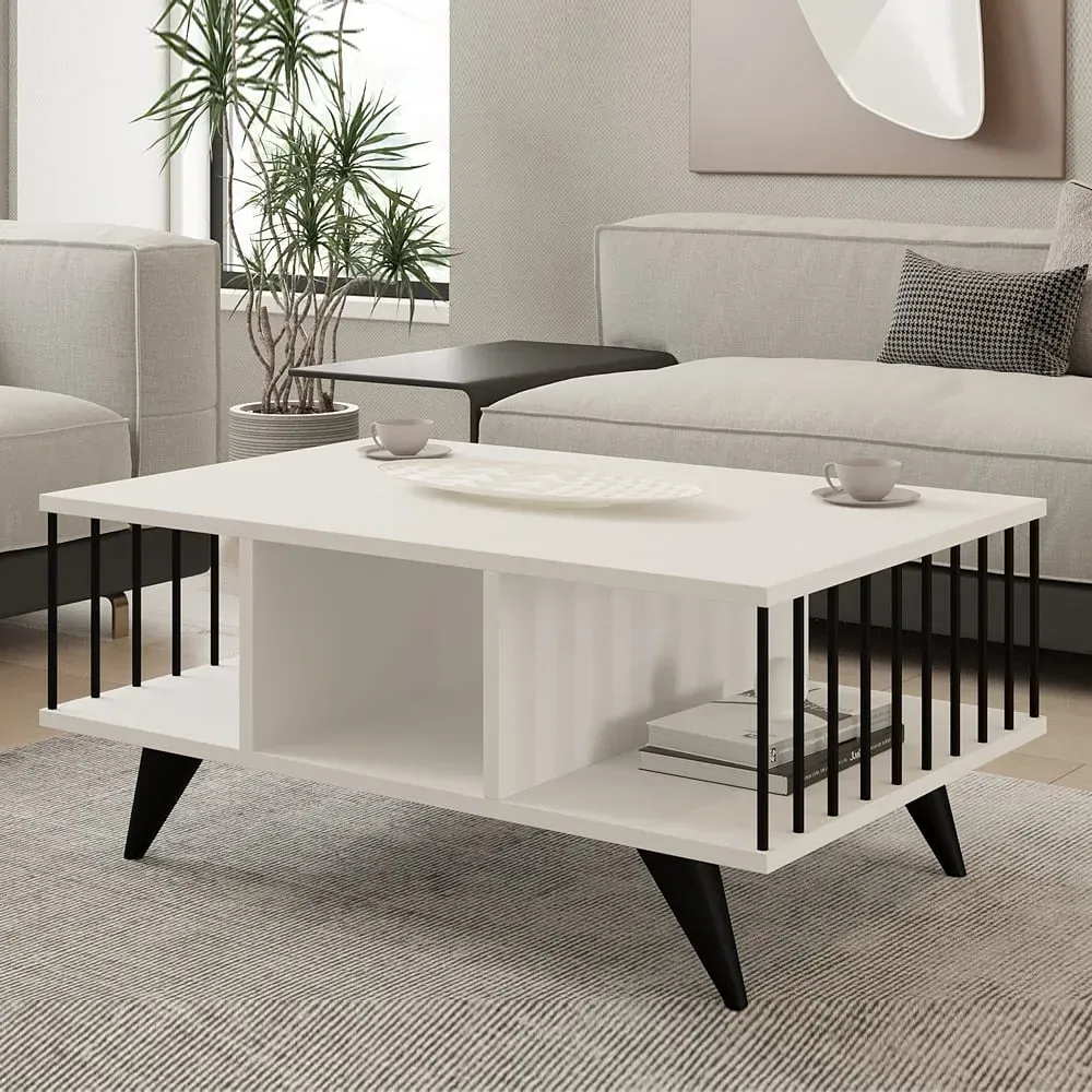 Bert Coffee Table - White, Melamine Coated Particle Board product