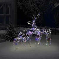 Bertram 3-Piece LED Lighted Reindeer Christmas Display - Colourful alternate view