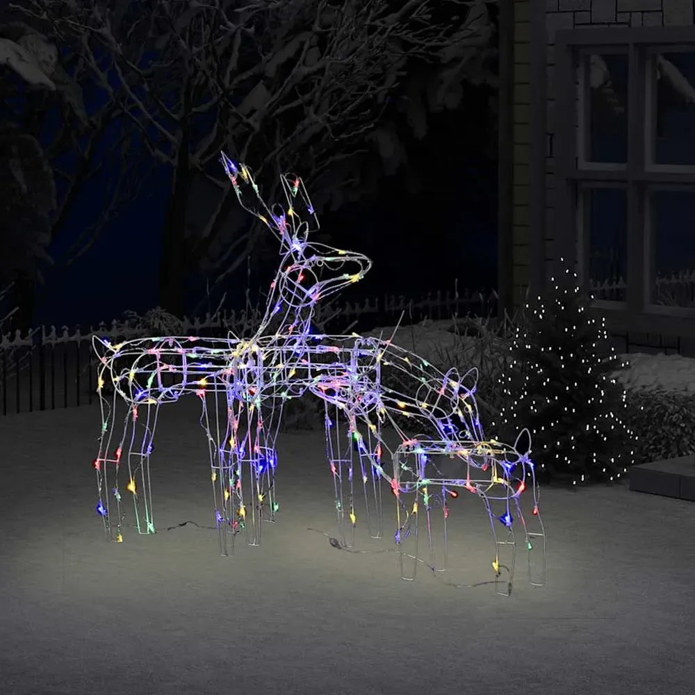 Bertram 3-Piece LED Lighted Reindeer Christmas Display - Colourful product