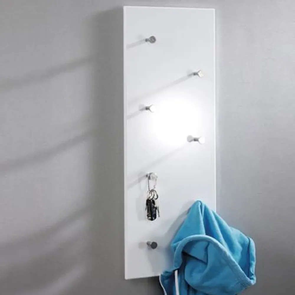 Berwyn Freestanding Coat Rack - White, Chrome product