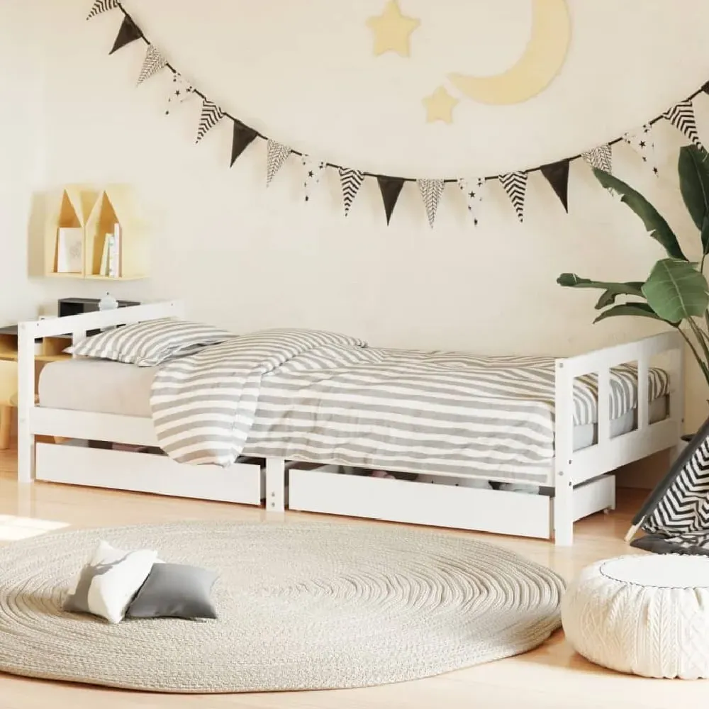 Berwyn Single Daybed with Storage - White, Pine