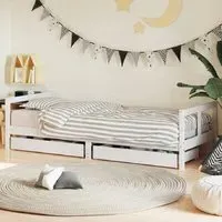 Berwyn Single Daybed with Storage - White, Pine Wood