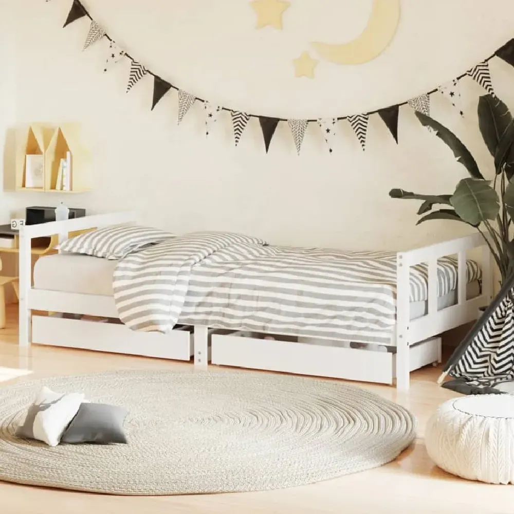 Berwyn Single Daybed with Storage - White, Pine