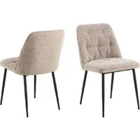 Bethel Dining Chairs, Set of 2 - Beige, Fabric alternate view