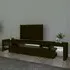 Bethel TV Stand with LED Lights - Black, Engineered Wood