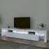Bethel TV Stand with LED Lights - White, Engineered Wood