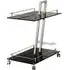 Bethesda 2-Shelf Serving Trolley with Bottle Holder - Black