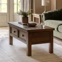 Bethesda Coffee Table with 2 Drawers - Natural, Oak