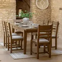 Bethesda Extendable Dining Set with 6 Chairs - Grey, Oak