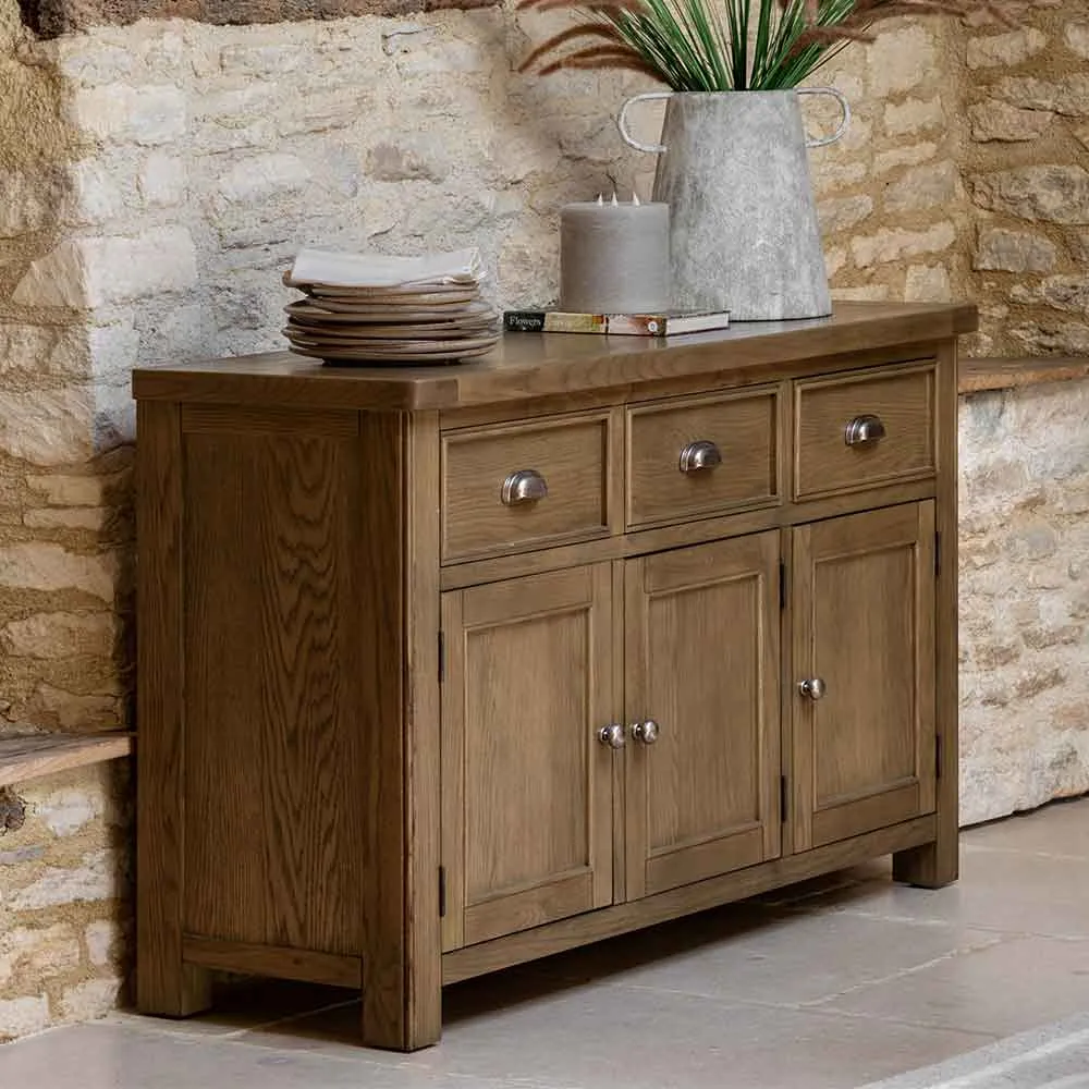 Bethesda Large Sideboard with 3 Doors 3 Drawers - Natural image
