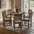 Bethesda Round Extendable Dining Set with 6 Chairs - Grey, Oak