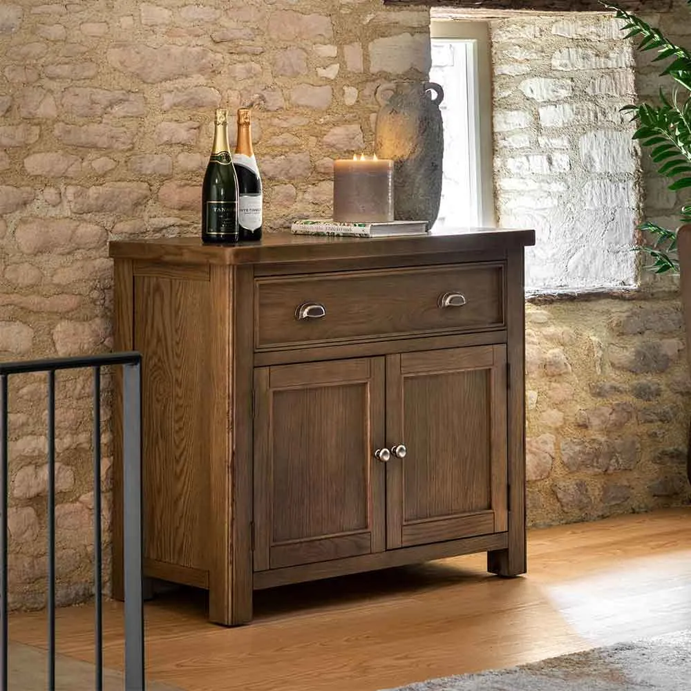 Bethesda Small Sideboard with 2 Doors 1 Drawer - Natural image