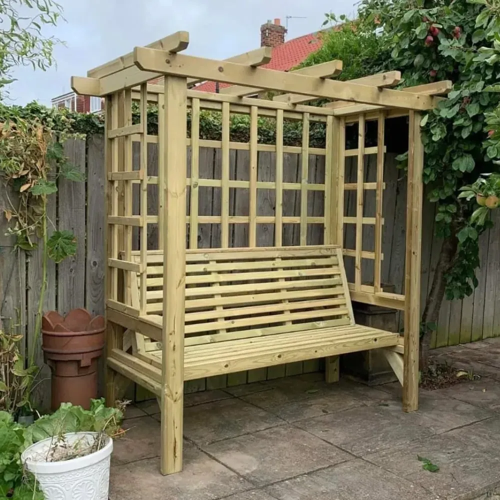 Betovan Large Garden Seating Shelter - Natural