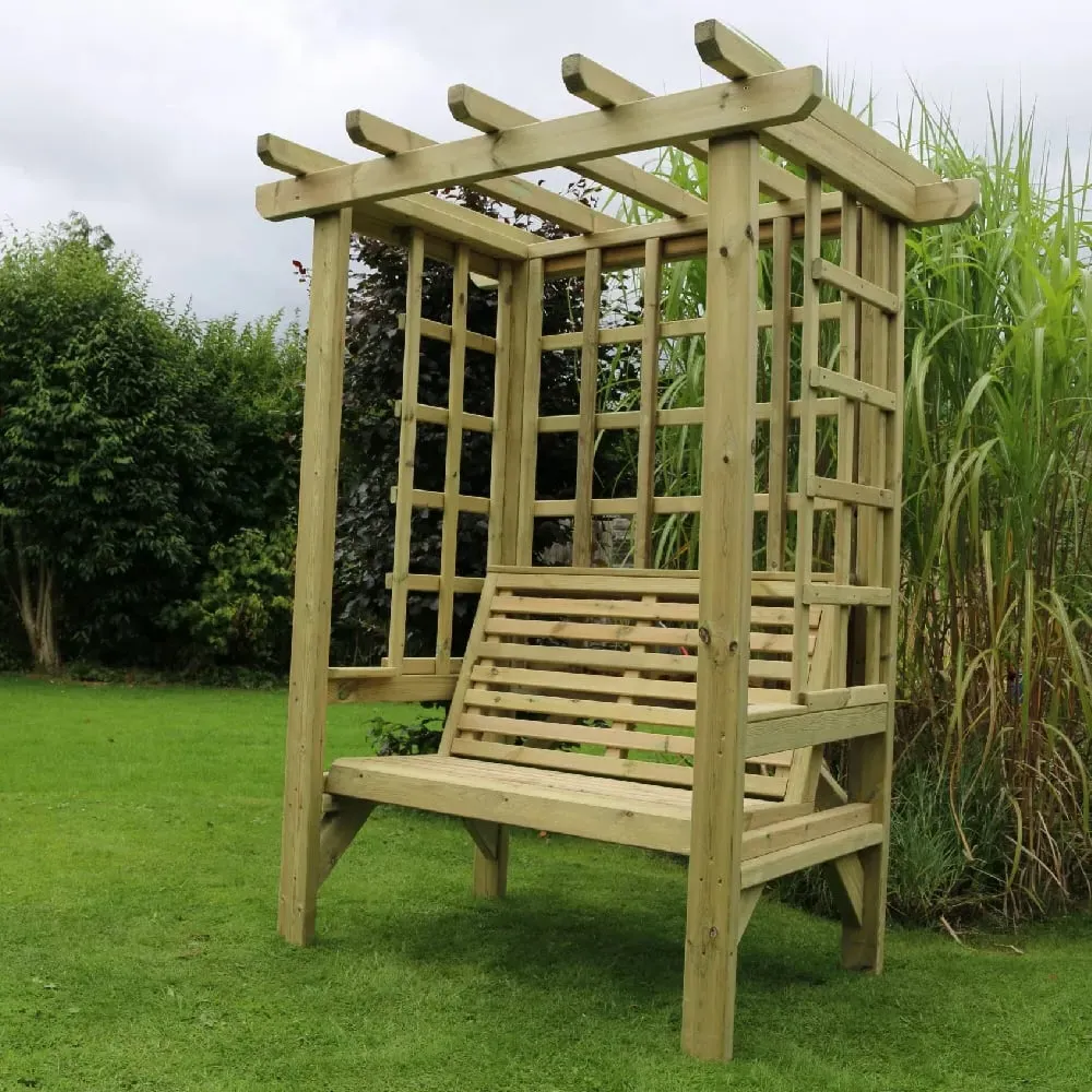Betovan Small Garden Seating Shelter - Natural image