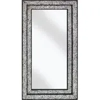 Betsy Rectangular Wall Mirror - Black, Silver Mosaic