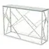 Betty Rectangular Console Table - Clear Glass, Stainless Steel
