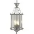 Bevelled 3 Lights Lantern Ceiling Pendant Light - Chrome, Glass