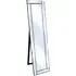 Bevelled Cheval Freestanding Mirror with LED Light - Silver
