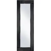 Bevelled Narrow Wall Mirror - Black