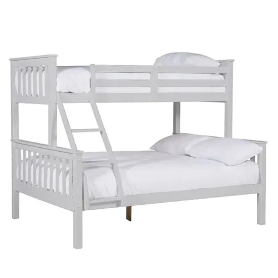 Beverley Single and Double Bunk Bed - Grey, Pine Wood