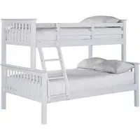 Beverley Single and Double Bunk Bed - White, Pine Wood