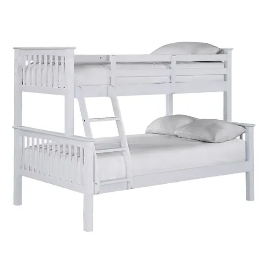 Beverley Single and Double Bunk Bed - White, Pine Wood