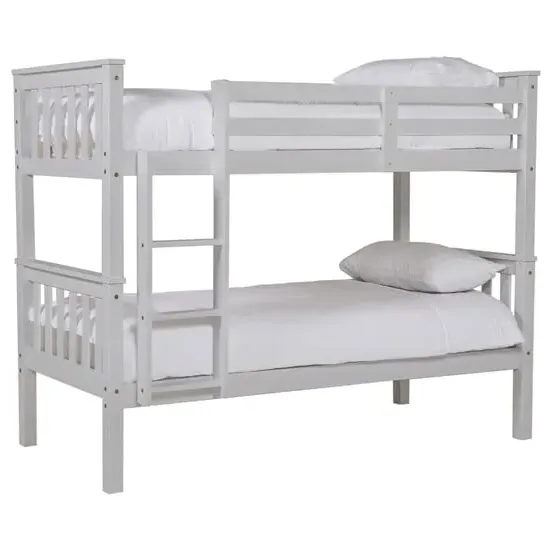 Beverley Single Bunk Bed - Grey, Pine Wood image
