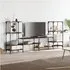 Beverley TV Stand with 8 Shelves - Brown, Engineered Wood