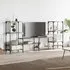 Beverley TV Stand with 8 Shelves - Grey, Engineered Wood